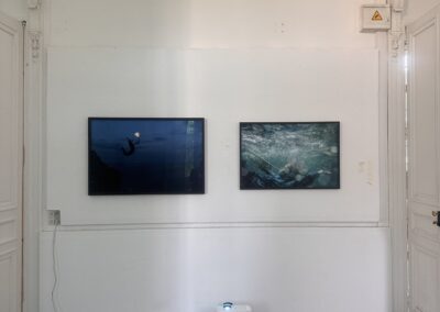 Vue de l'exposition — L'eau comme chambre noire, ZOOM, ENSAD Dijon, salle Bossu 1