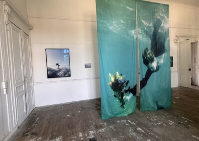 Vue de l'exposition — L'eau comme chambre noire, ZOOM, ENSAD Dijon, salle Bossu 1