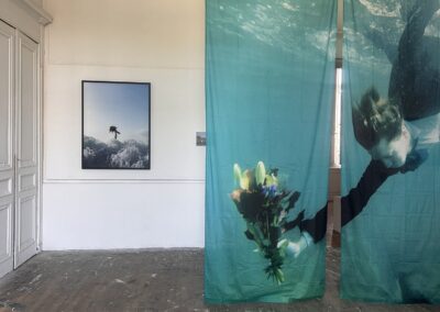 Vue de l'exposition — L'eau comme chambre noire, ZOOM, ENSAD Dijon, salle Bossu 1